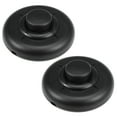 thumbnail image 5 of Interruptor de pie de control de lámpara redonda Uxcell ON/OFF de plástico negro 2 piezas, 5 of 5