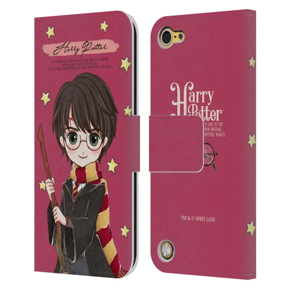 Head Case Designs Officially Licensed Harry Potter Deathly Hallows XXXVII Harry Leather Book Wallet Case Cover Compatible with Apple iPod Touch 5G 5th Gen