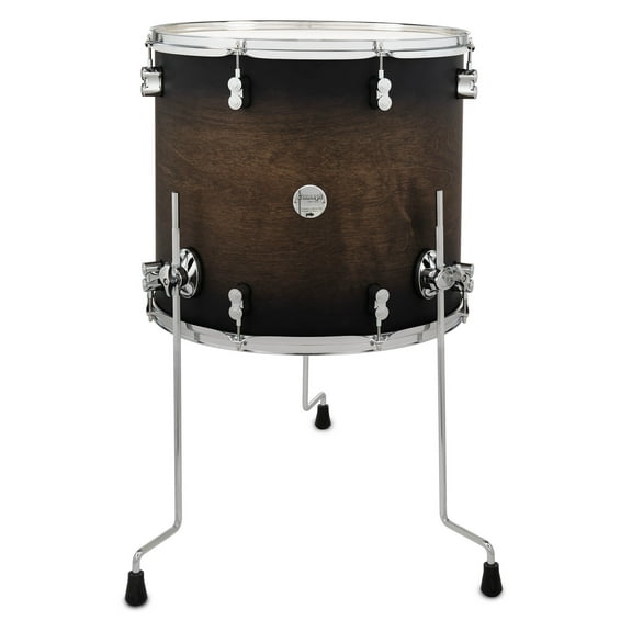 PDP Concept Maple 16x18 Floor Tom Satin Charcoal Burst Lacquer with Chrome Hardware