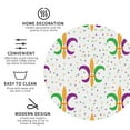 thumbnail image 3 of Honeii Mardi Gras Carnival1 print Leather Coaster Set of 4, ideal for safeguarding your furniture from drinks spills and effortless cleanup-Round Shape, 3 of 6