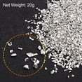 thumbnail image 3 of Uxcell 20g Crushed Glass Chips, 1-3mm Irregular Metallic Sequins Glass Stone Silver Tone, 3 of 5