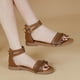 thumbnail image 5 of Bmisegm Plus Size Sandals for Women Fashionable Soft Soled Back Pack Roman Sandals Sandals Women Summer Brown 8.5, 5 of 9