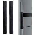 thumbnail image 3 of Casewin Refrigerator Door Handle Cover Kitchen Appliance Decor Handles Anti Skid Protector Gloves for Fridge Oven Keep Off Fingerprints,Liquid,Oil Stain,Food Spot,2 Pieces (15.7"*5.5", Black), 3 of 9