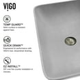 thumbnail image 4 of VIGO Concreto Stone 22 in. Rectangular Vessel Bathroom Sink in Gray with Gotham Faucet and Pop-Up Drain in Brushed Nickel, 4 of 10