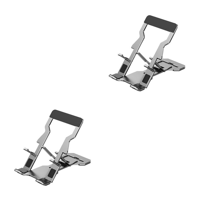Wisewang Phone Holder Tablet Bracket Folding Desktop Tablet Stand Portable Non -slip Mobile Phone Bracket Hot Silver 2Set