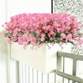 thumbnail image 6 of Morttic 4 Bundles Artificial Daisies Flowers, 4 Bundles Fake Mums Outdoor Plants with Fake Flowers, UV Resistant No Fade Plastic Faux Daisy Flower Plants Shrubs for Garden Home Decoration（Pink）, 6 of 7