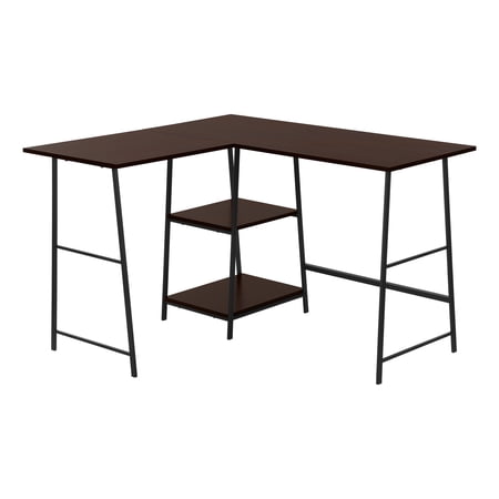 Monarch Specialties - Computer Desk Corner 48 L L Shape Work Laptop Brown Laminate