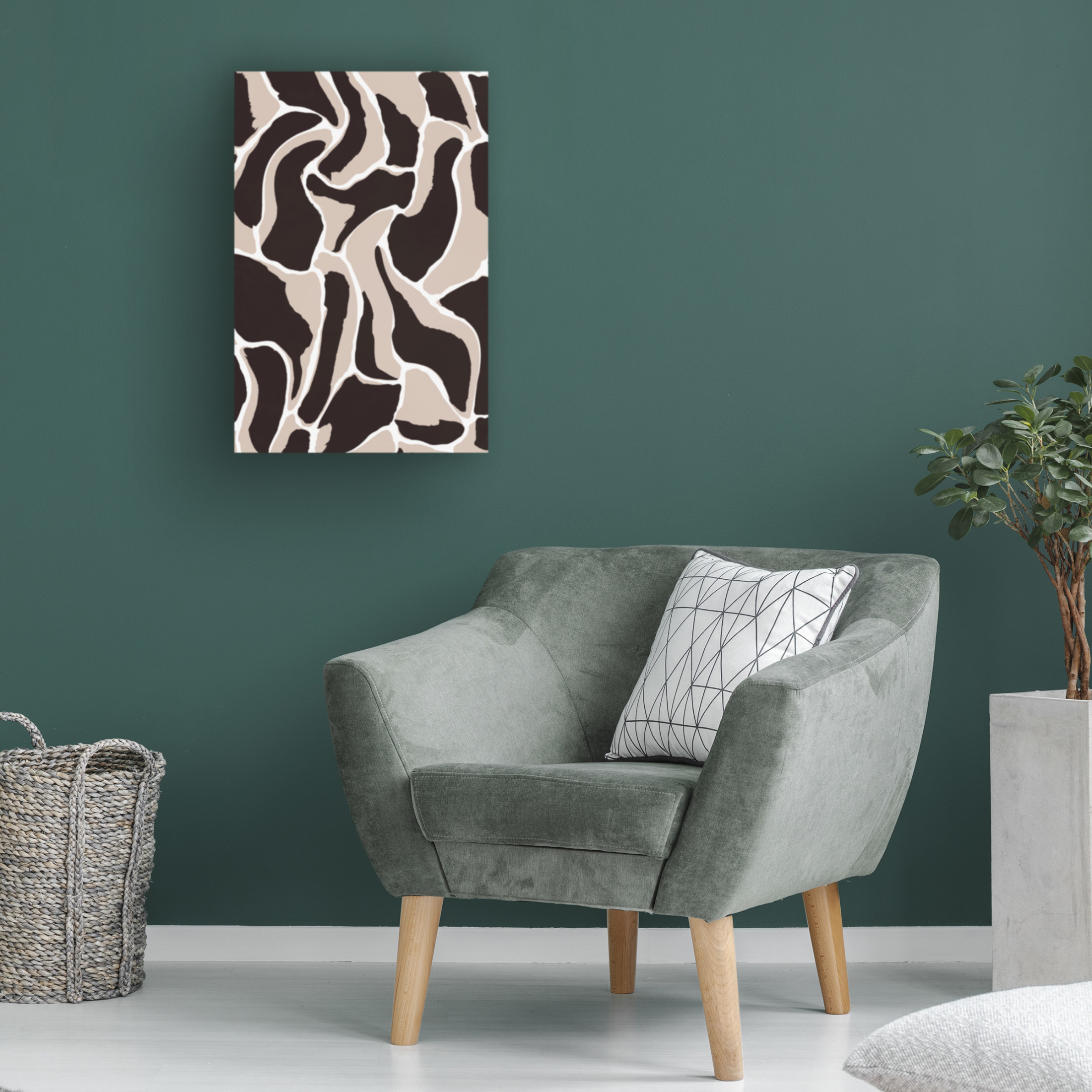 Canvas Wall Art - Treechild 'Brown Animal Pattern' Wall Art for Living Room, Bedroom, or Office D?cor by Trademark Fine Art - 16 x 24 Inches