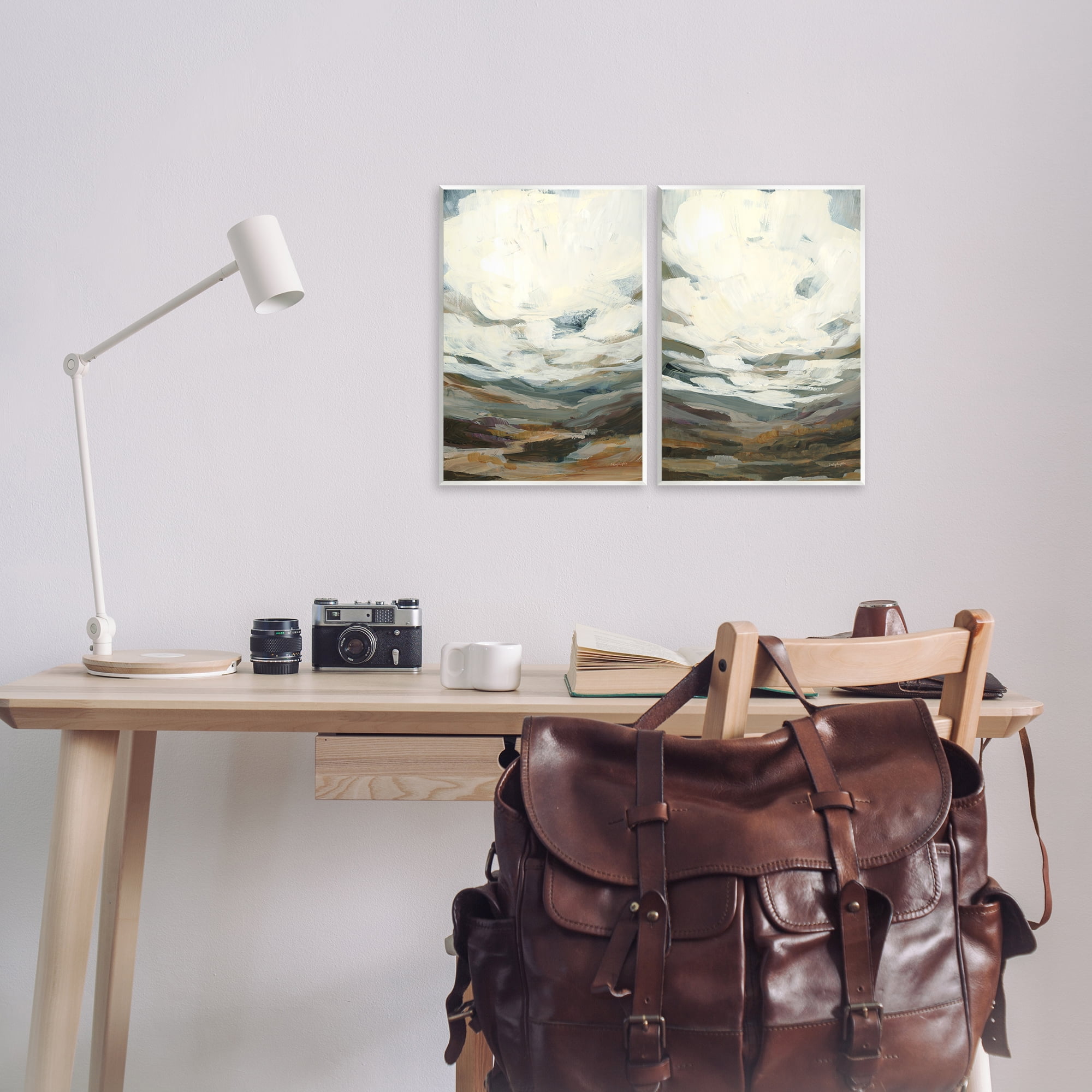 Stupell Industries Overcast Timber Thicket Abstract Painting Unframed Art Print Wall Art, 11 x 14, Set of 2