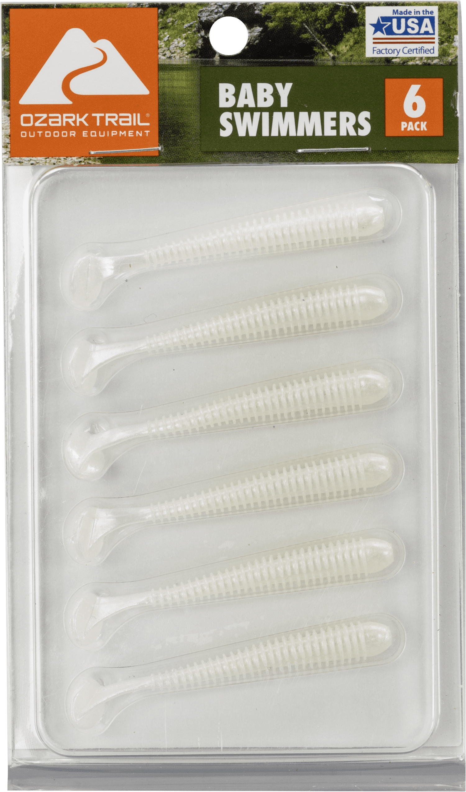 (6 pack) Ozark Trail Baby Swimmers Pearl Panfish Lure