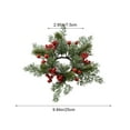 thumbnail image 3 of Eolstice Festive Berry Adorned Candle Ring Garland, Christmas Table Centerpiece for Dining Room, Kitchen Cabinet, and Holiday Mantle Decor, 3 of 9