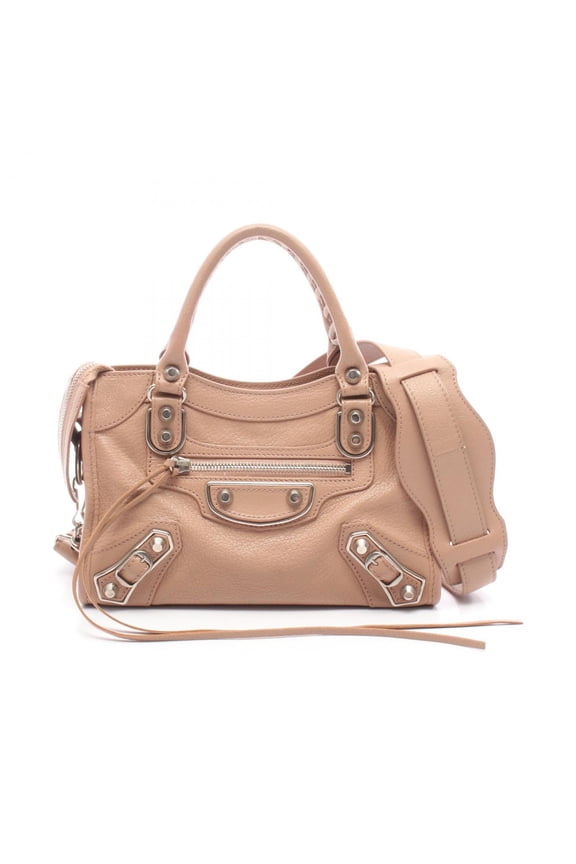 Pre-Owned Balenciaga Classic Metallic Edge Mini City Handbag, Leather, Women's, Pink,... (Good)