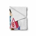 thumbnail image 2 of Educational Soft Flannel Fleece Throw Blanket, Happy Kids Boys and Girls with Number Blocks Triangle Rectangle and Square, Cozy Plush for Indoor and Outdoor Use, 60" x 80", Multicolor, by Ambesonne, 2 of 6
