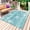 Teal Green, variant on Brown Coastal Outdoor Rug for Patio/Deck/Porch, Non-Slip Large Area Rug 4 x 6 Ft, Summer Ocean Waves Ombre Sea Starfish Indoor Outdoor Rugs Washable Area Rugs, Reversible Camping Rug Carpet Runner