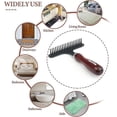 thumbnail image 5 of Dematting Comb For Dogs, Pet Dog Grooming Rake, Undercoat Rake Large, Pet Grooming Brush, Undercoat Grooming Rake For Removing Tangle And Dead Hair, 5 of 5