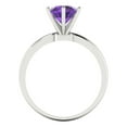 thumbnail image 4 of 1.5 ct Round Cut Natural Amethyst Solitaire Engagement Ring for Women in 18K White Gold, 4 of 5
