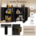 thumbnail image 5 of EUROCO 54" Buffet Cabinet Sideboard with Storage,Retro Accent Table with Adjustable Shelves for Kitchen,Living Room,Entryway,Black, 5 of 7