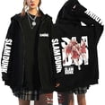 thumbnail image 4 of Sudadera con capucha de Anime Slam Dunk para hombres y mujeres, Sudadera con capucha de lana informal, chaqueta con cremallera, abrigo de Sakuragi Hanamichi, otoño, 4 of 4
