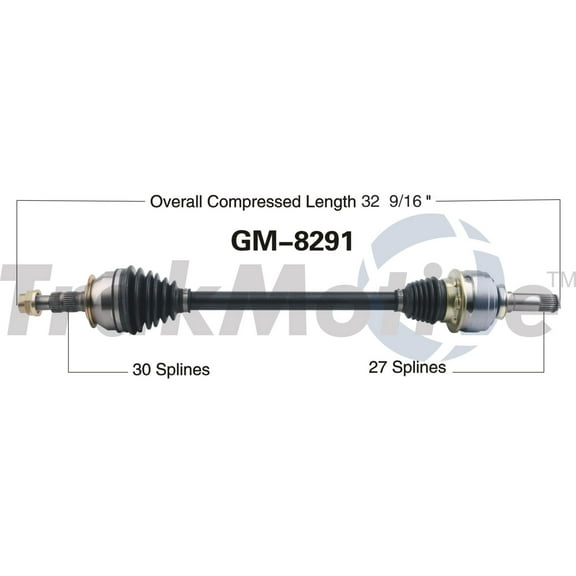 CV Axle Shaft Fits select: 2010-2015 CHEVROLET CAMARO LS