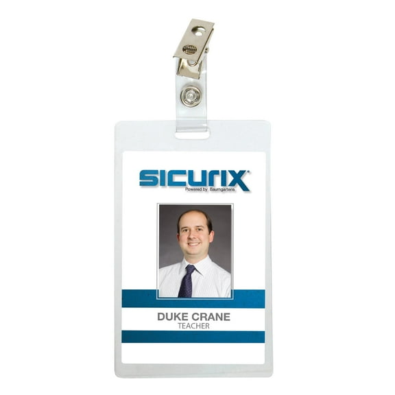 Baumgartens Sicurix Clip Self-Lamtg. Badge Holders