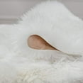 thumbnail image 6 of Chanasya Super Soft Faux Fur Fake Sheepskin White Sofa Couch Stool Casper Vanity Chair Cover Rug/Solid Shaggy Area Rugs for Living Bedroom Floor - Off White 2ft x 6ft, 6 of 7