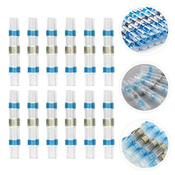 WHAMVOX 100 Pcs Insulated Wire Butt Splices Sleeve Connectors