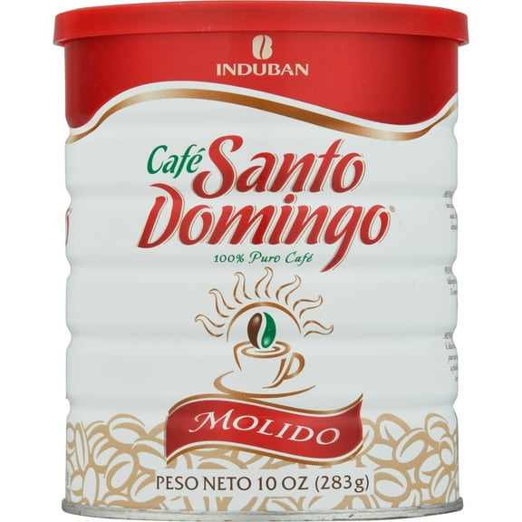 santo domingo 100% pure ground coffee vacuum packed can 10 oz.