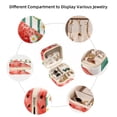 thumbnail image 2 of PhooArto Small Jewellery Box, Daisy Flowers Watermelon Stripe Portable Travel Mini Jewelry Case for Women Leather Ring Organizer, 2 of 5