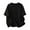 Black, variant on Bosfbaoi Linen Shirts for Women Summer Crew Neck Casual Tops Soild Color Short Sleeve Blouse