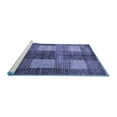 thumbnail image 2 of Ahgly Company Machine Washable Indoor Round Abstract Blue Modern Area Rugs, 4' Round, 2 of 4