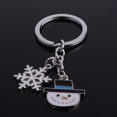thumbnail image 2 of Cute Mini Christmas Snowman And Snowflake Design Handbag Keychain Key Ring Decorative Car Key Chain Trinket Souvenir Christmas Gift Key Pendant, 2 of 3