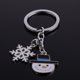 thumbnail image 2 of FELTECHELECTR Mini llavero navideño con diseño de muñeco de nieve y copo de nieve para bolso, llavero decorativo para coche, abalorio, recuerdo, regalo de Navidad, llavero colgante., 2 of 3