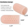 thumbnail image 7 of Bexikou Breathable Gel Toe Cap,10 Piece Gel Big Toe Protectors for Woman and Man, Silicone Toe Protectors for Big Toe, Blisters, Corns, Hammer Toes, Friction Pain Relief 1.77*0.98 Size, 7 of 7