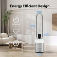 thumbnail image 6 of Bladeless Fan for Bedroom, 38" Air Circulator with Large Touchscreen Display, 60° Oscillation, Remote & Touch Control, 24 Speeds, 12H Timer, Low Noise Portable Standing Fan for Home & Office, 6 of 18