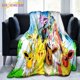 thumbnail image 1 of Manta de Anime japonés para niños, manta cálida de Sherpa para dormitorio, camas, sofá, sofá, famosa, 1 of 4