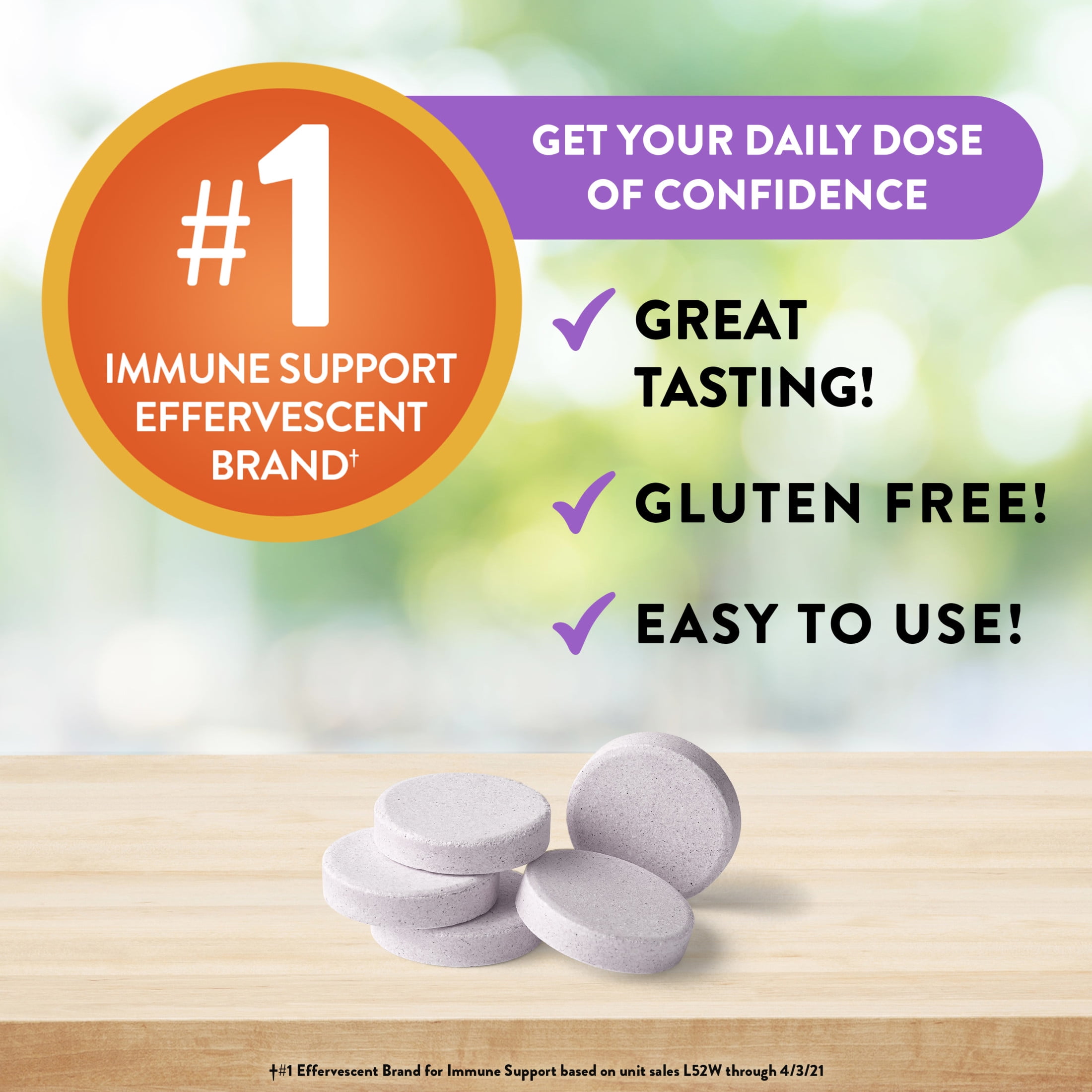 Airborne 1000mg Vitamin C Immune Support Multivitamin Effervescent Tablets, Elderberry Flavor, 20 ct