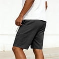 thumbnail image 4 of cfhntfmh Men's Baggy Shorts Casual Drawstring Knee Length Wide Leg Sweat Shorts Loose-Fit High Waisted Workout Shorts, 4 of 6