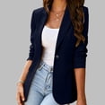 thumbnail image 4 of Resicozy Suit Jacket for Women Business Casual Blazers Office Work Jackets Long Sleeve Open Front Jacket Travel Blazer Navy L, 4 of 5