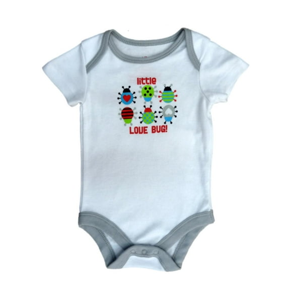 Infant Boys Little Love Bug White Creeper Valentines Day Bodysuit NB