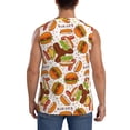 thumbnail image 4 of Pofeuu Burger Print Men's Muscle T-Shirt, Sleeveless, Muscle Tank, Classic Muscle Tee Top For Men Casual Sleeveless Muscle T-Shirt Trendy Clothes-3X-Large, 4 of 7