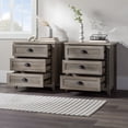thumbnail image 6 of Walker Edison Farmhouse 3 Drawer Nightstand, Set of 2, Grey Wash, 6 of 12