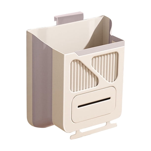 ¡Venta caliente! Bote de basura plegable montado en la pared Bote de basura colgante de gran capacidad que ahorra espacio Bote de basura de cocina creativo con dispensador