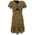 thumbnail image 5 of Women's Short Flutter Sleeve Tiered Ruffled Hem Fit and Flare Dress Sn 10, 5 of 5