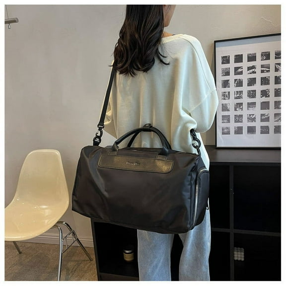 Vrorvz Womens Men Travel Duffel Bag With Shoe Compartment Large Capacity Gym Tote Carry On Approved Airplane Luggage Overnight Weekend Sports Bag Lightweight Washable Long Lasting