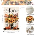 thumbnail image 2 of Fall Sunflowers Garden Flag Double Sided Autumn Welcome Leaves Pumpkin Rustic Outdoor Seasonal Yard Decorative Flag 12 x 18 Inch, 2 of 6
