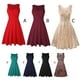 thumbnail image 4 of Guardurnaity Vestido plisado con columpio para mujer, vestido veraniego Vintage de cintura alta para graduación, moda de verano, accesorios de ropa para Vestidos Vino rojo M Guardurnaity AP010963-07, 4 of 6