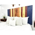 Copper Mix Design, Multicolored Solid Wood Headboard, Floating Panels
