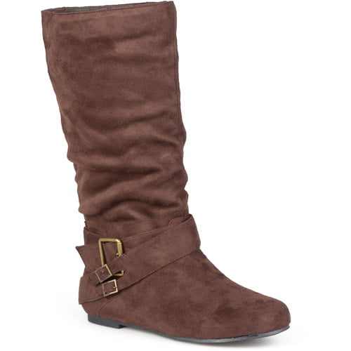 Brinley Co. Slouchy Side Accent Buckle Boots (Women's) - Walmart.com