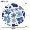 thumbnail image 6 of Blue Pioneer Flower Round Tablecloth 60" X 60",Wrinkle Wipeable Table Cloth for Kitchen Dining Room Picnic Patio Party, 6 of 6