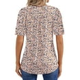 thumbnail image 5 of Fantaslook Blouses for Women Pleated Short Sleeve Tunic Tops Dressy Casual Summer Shirts, 5 of 10